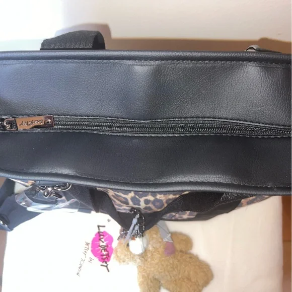 Luv Betsey Leopard Print Tote – Heart Logo & Teddy Charm • NWT - Picture 9 of 11